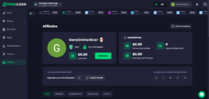 Sistema de afiliados de Freecash, como ganar dinero en freecash